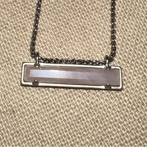 Kendra Scott | Silver and Pink Bar Necklace
